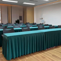 益美得 会议桌布 墨绿色加厚台呢适用于1.2*0.45*0.75米桌布桌垫