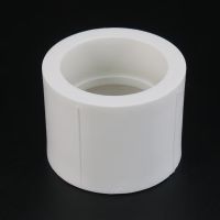 海斯迪克 PVC-U给排水管直通接头白色直接接头管配件DN40