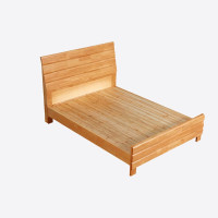 古睿德 1000mm*2000mm宿舍家具床卧室宿舍休息床橡胶木木床 原木色