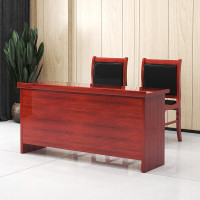 古睿德 1600mm双人会议桌培训桌油漆桌贴木皮长条桌会议室听讲桌 直腿单桌