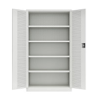 海艾珈加厚重型工具柜工厂五金收纳柜汽修车间用储物柜带锁多功能抽屉柜四层带挂板(颜色可选)