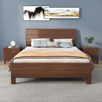 東業家具 木质单人床胡桃色员工宿舍家具酒店公寓1800mm DY-C2