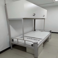 東業家具 钢制学校宿舍床工地员工双层铁艺床上柜下床1000mm DY-SGXC6