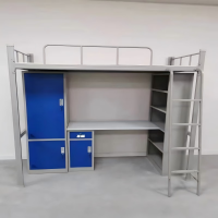 東業家具 上床下桌高架床下柜上床宿舍床家用上下铺铁架床900mmDY-XGSC1