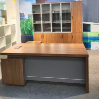 東業家具 办公桌中班桌简约现代办公家具 实木色 2200mm DY-BGZ26