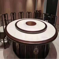 東業家具餐桌新中式岩板餐桌大圆桌饭桌2000mm DY-CZ97