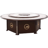 東業家具 新中式大圆餐桌 实木岩板3000mm高端酒店选用 DY-CZ106