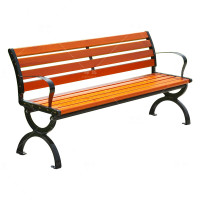 臻远ZY-CYZ-12 进口防腐木户外长椅子 有靠背1.8米(加强款)