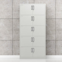 臻远 ZY-G068 通体五节资料柜文件柜 1800*850*390 灰白色