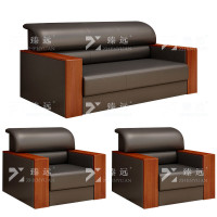 臻远ZYJJ-80337 简约现代商务会客洽谈公司接待沙发西皮3+1+1