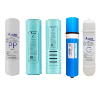 新泽泉饮水机滤芯套装 PP棉5微米+颗粒活性炭+烧结活性炭+400G反渗透膜+T33后置活性炭