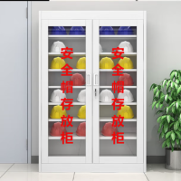 海艾珈安全帽存放柜头盔放置展示柜工地车间摆放柜子 安全工具柜1.6米