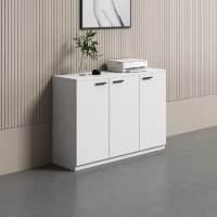 東業家具(DONGYE FURNITURE) 1200*400*600mm 办公室文件柜矮柜档案柜木质储物柜白色 3门柜