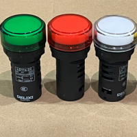 德力西220V指示灯LD11s-22高亮色AD16电源LED信号灯24V红黄蓝绿白 红 AC220V