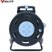 公牛(BULL) 移动电缆电线卷线盘 线轴工程地拖绕线盘 GN-806DC 50米2.5平方[带漏保空开]