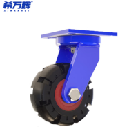 希万辉 4寸万向轮TPR橡胶轮工业用耐磨抗压脚轮双轴承轮子轱辘载重轮