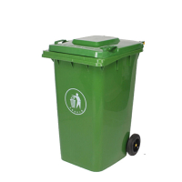 谋福1163 上海制定款式大垃圾桶环卫商用户外分类箱方形(240L户外桶+轮+盖(绿色款))(单位:个)