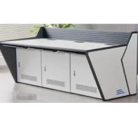 東業家具金属二联监控室操作台1280*750(900)*900深度900 台面H750 带屏风高度900