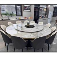 仓迪 CD-0929酒店大圆桌饭店会所餐馆仿大理石火锅餐桌转盘圆台3.6米 可坐22人(单位:张)
