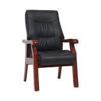 仓迪 CD-HD350 会议椅主管办公椅领导椅老板班前椅木质电脑椅 680*750*1100mm(张)