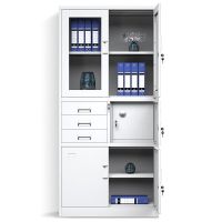 仓迪 CD-042三斗保文件柜 铁皮柜钢制办公柜凭证柜资料档案柜带锁1800X850x390mm(张)