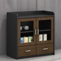 仓迪 CD-380 办公室木质茶水柜三门储物收纳柜矮柜子员工柜 1200*400*800mm(张)