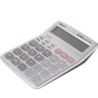 得力1511 12位数语音计算器 普通计算器(银)(台).