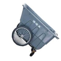 苏识 YJ-A181 苏识环卫垃圾车垃圾清运车保洁手推车大号户外塑料垃圾桶市政物业 400升无盖保洁车 灰色 单位:个