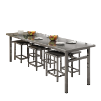 臻远ZY-BXG-323不锈钢餐桌椅学校公司食堂桌椅组合餐厅桌椅 1.8米餐桌1800*800*750(张)