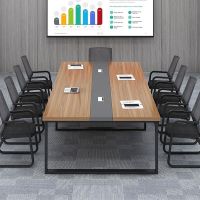臻远ZY-HYZ-Z09会议桌现代简约会议桌洽谈桌工作台2200*1100*750(张).