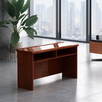 臻远ZY-TZ-05班台/班桌条桌培训桌会议桌听讲桌油漆贴木皮家具1.4m 红胡桃色1400*400*760(张).