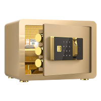 臻远ZY-NW-BXGS-12全钢实心保险柜办公防盗保险箱 高30cm金色指纹款350*300*300(台)