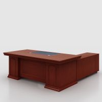 臻远 ZY-BGZ-1 油漆家具老板桌大班台办公桌主管经理桌含副柜2200*1000*760(张).