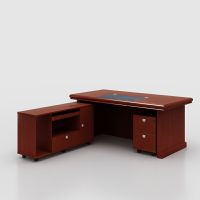 臻远ZY-BGZ-5油漆家具老板桌大班台办公桌主管经理桌含副柜1600*800*760(张)