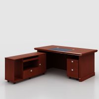 臻远ZY-BGZ-6油漆家具老板桌大班台办公桌主管经理桌含副柜1800*900*760(张).