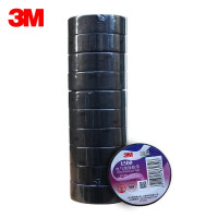 3M 1500#电工胶带电气绝缘胶带 PVC电工胶布 无铅600V 防潮耐酸碱 黑18mm*10m*0.13mm10卷