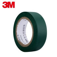 3M 1500# 无铅电气电工绝缘胶带汽修家装耐磨防潮耐酸碱绿色定做10个 18MM*10M*0.13MM.