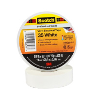 3M PVC电气绝缘胶带-优质相色 35# 白色 19mm×20.1m 厚0.177mm 1卷.