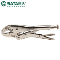 世达(SATA)圆口带刃大力钳不易变形钳子防滑防夹铁皮钳省力钳夹持71103(10英寸).