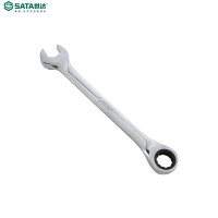 世达(SATA)棘轮扳手固定头梅开扳手梅花开口两用快扳全抛光大扭力铬钒钢43202(9mm).