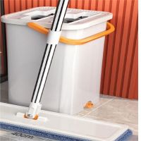 易力 平板拖把墩拖布免手洗懒人地拖一拖净拖地神器TX. 40cm面板+清洁桶[共4布] 4套拖把装.