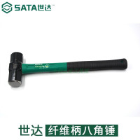 SATA/世达 纤维柄八角锤大锤方头锤砸墙拆墙工具石工锤多功能锤铺地砖锤92349(16磅).