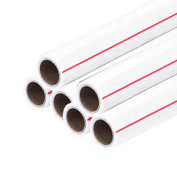 LESSO/联塑 双色PP-R给水管S3.2(2.0MPa)内灰外白色 dn63×8.6mm×4m 1根.