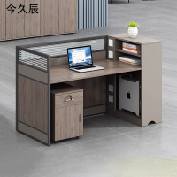 今久辰 1张 科技木+卡其(不含椅柜)一字型单人位 1500*600*1100±30mm 屏风工位