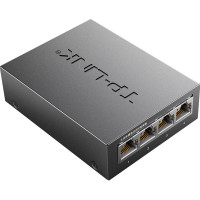 TP-LINK 千兆单模单纤光纤收发器1SC+4GE 光电转换器(单只装)TL-FC314