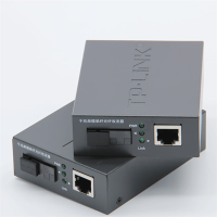 普联(TP-LINK)单模 双纤 千兆光纤收发器 SC口光电转换器 20公里 一对 TL-FC312-20