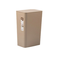 茶花夹缝垃圾桶大号 带盖厨房卫生间办公室现代简约纸蒌咖啡[方形]9.1L 204003