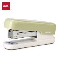 得力(deli)12#学生 办公 订书机 马卡龙色适配24/6或26/6订书钉 浅绿色TA301-A