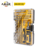 得力(deli)DL3565 65件套维修精密 螺丝刀套装 十字一字螺丝刀 花型米字六角螺丝刀 批头 棘轮手柄 套头组套