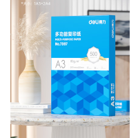 得力(deli)A3打印纸 80g克500张*5包一箱行业复印纸双面加厚绘图纸手抄报画纸 整箱7370